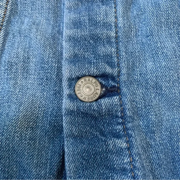POLO Ralph Lauren Distressed Denim Jacket Size 16 - Picture 7 of 10